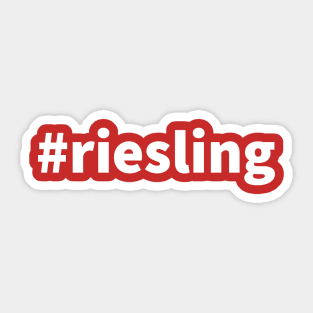 Hashtag Grapes: Riesling (white text) Sticker